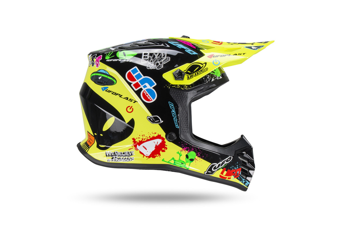 Motocross helmet for kids Korey yellow and black - Helmets - HE13600-DU - Ufo Plast