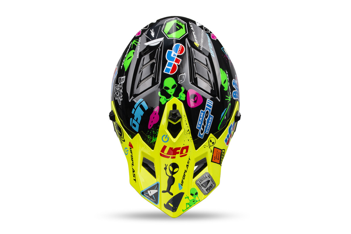 Motocross helmet for kids Korey yellow and black - Helmets - HE13600-DU - Ufo Plast
