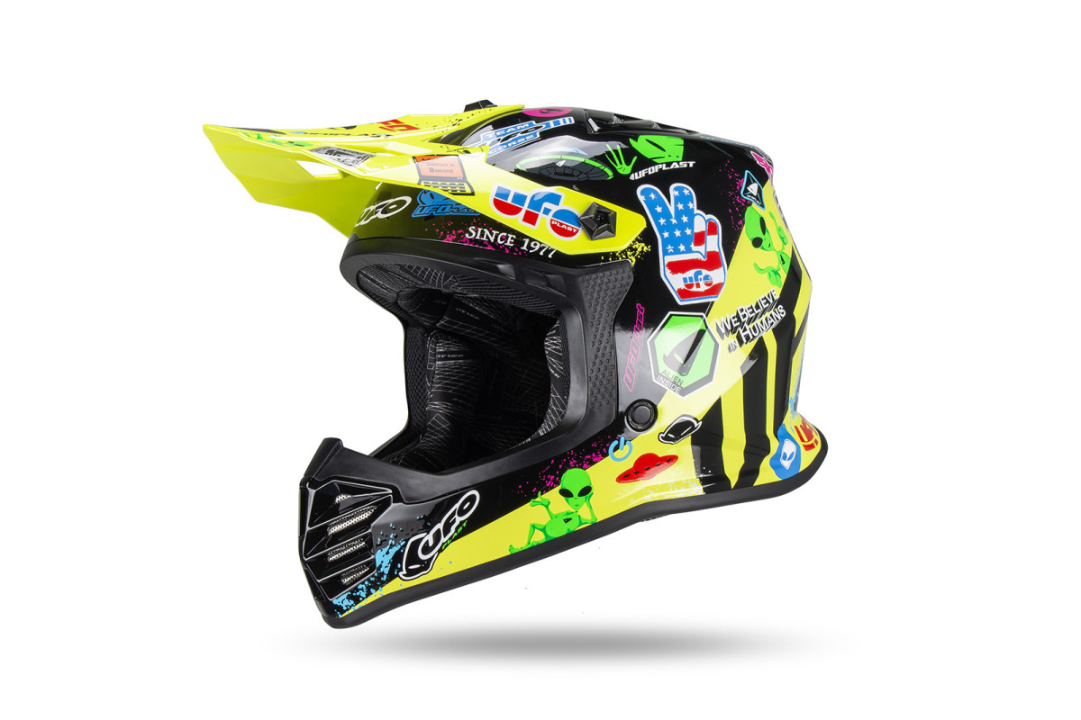 Motocross helmet for kids Korey yellow and black - Helmets - HE13600-DU - Ufo Plast