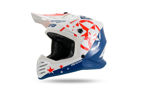 Motocross helmet for kids Korey white and blue - Helmets - HE13600-CW - Ufo Plast