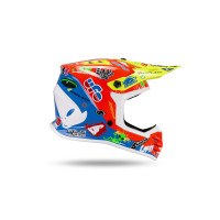 Motocross helmet for kids Korey yellow, red and blue - Helmets - HE13600-BU - Ufo Plast