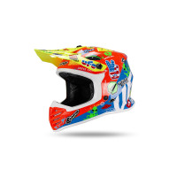 Casco motocross da bambino Korey, giallo, rosso e blu - Caschi - HE13600-BU - Ufo Plast