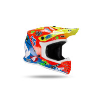 Motocross helmet for kids Korey yellow, red and blue - Helmets - HE13600-BU - Ufo Plast