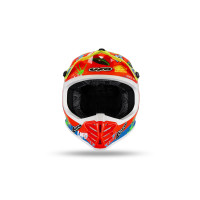 Casco motocross da bambino Korey, giallo, rosso e blu - Caschi - HE13600-BU - Ufo Plast