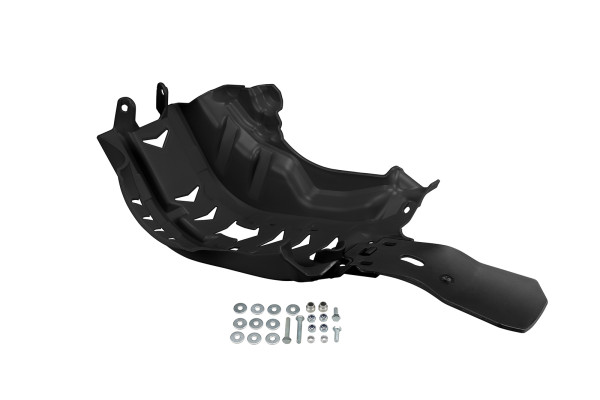 Skid-Plate black compatible Gas Gas / Ktm / Husqvarna - REPLICA PLASTICS - KT05040-001 - Ufo Plast