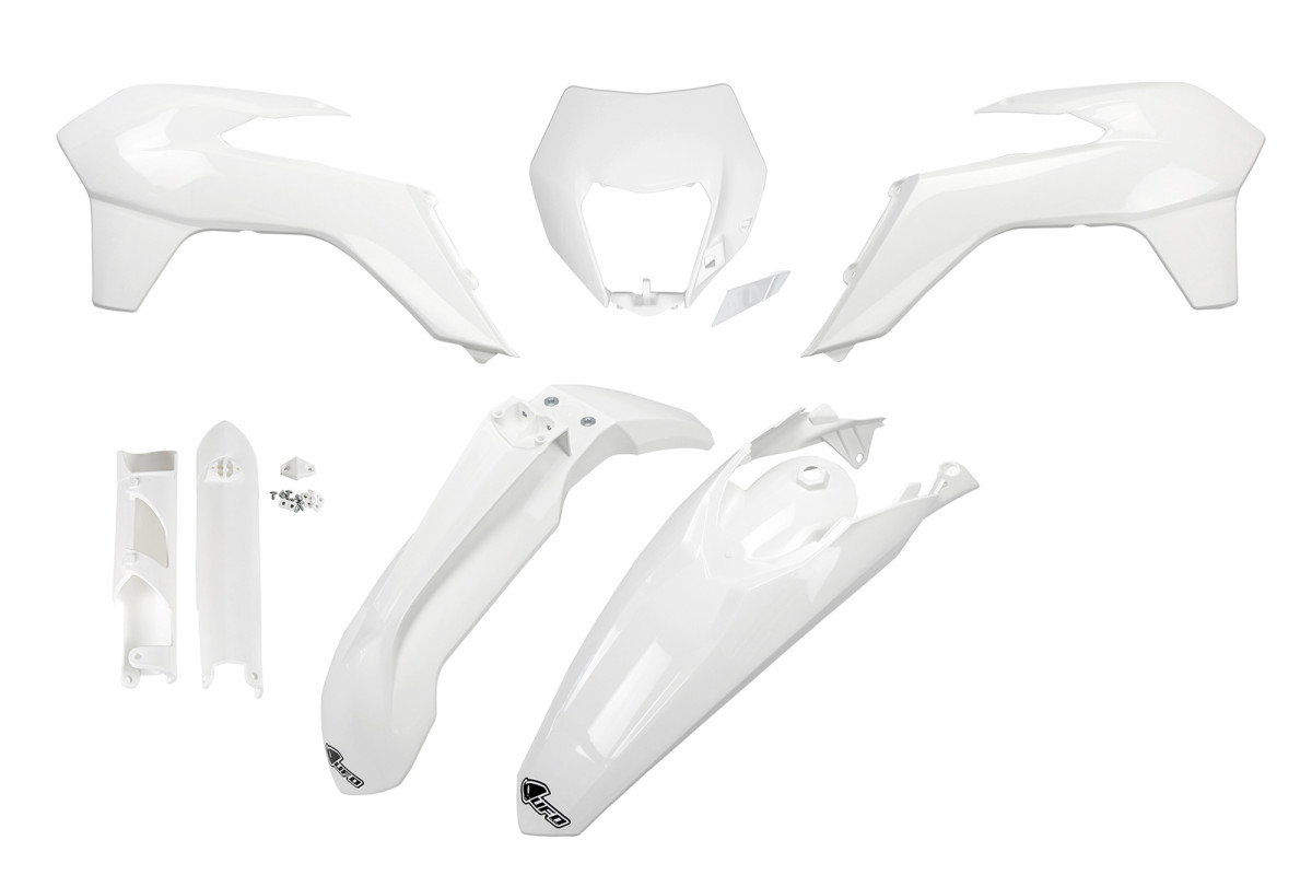 Full Kit Plastiche bianco per Ktm EXC 125 - EXC 200 - EXC 250 - EXC-F 250 - EXC 300 - EXC-F 350 - EXC-F 450 - EXC-F 500 - PLA...