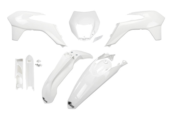 Full Plastic Kit white for Ktm EXC 125 - EXC 200 - EXC 250 - EXC-F 250 - EXC 300 - EXC-F 350 - EXC-F 450 - EXC-F 500 - REPLIC...