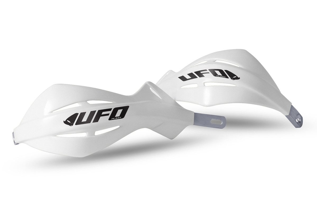 Motocross handguards Alu white - Ufo Plast