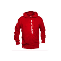Long-sleeved hooded sweatshirt, red - Ufo Plast MG04565 Long-sleeved hooded sweatshirt, red - Ufo Plast MG04565