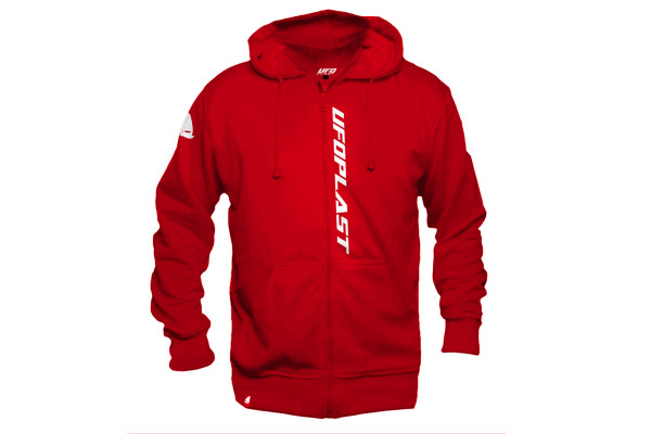 Long-sleeved hooded sweatshirt, red - Ufo Plast MG04565