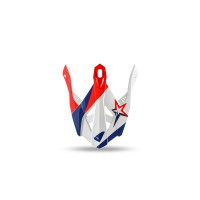 Frontino per casco Intrepid HE13401 bianco, rosso, blu - Ufo Plast