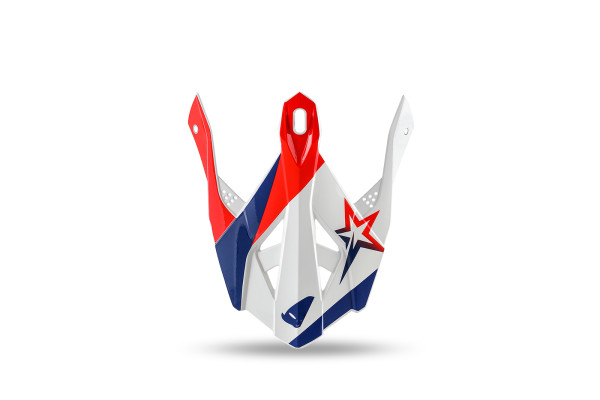 Frontino per casco Intrepid HE13401 bianco, rosso, blu - Ufo Plast