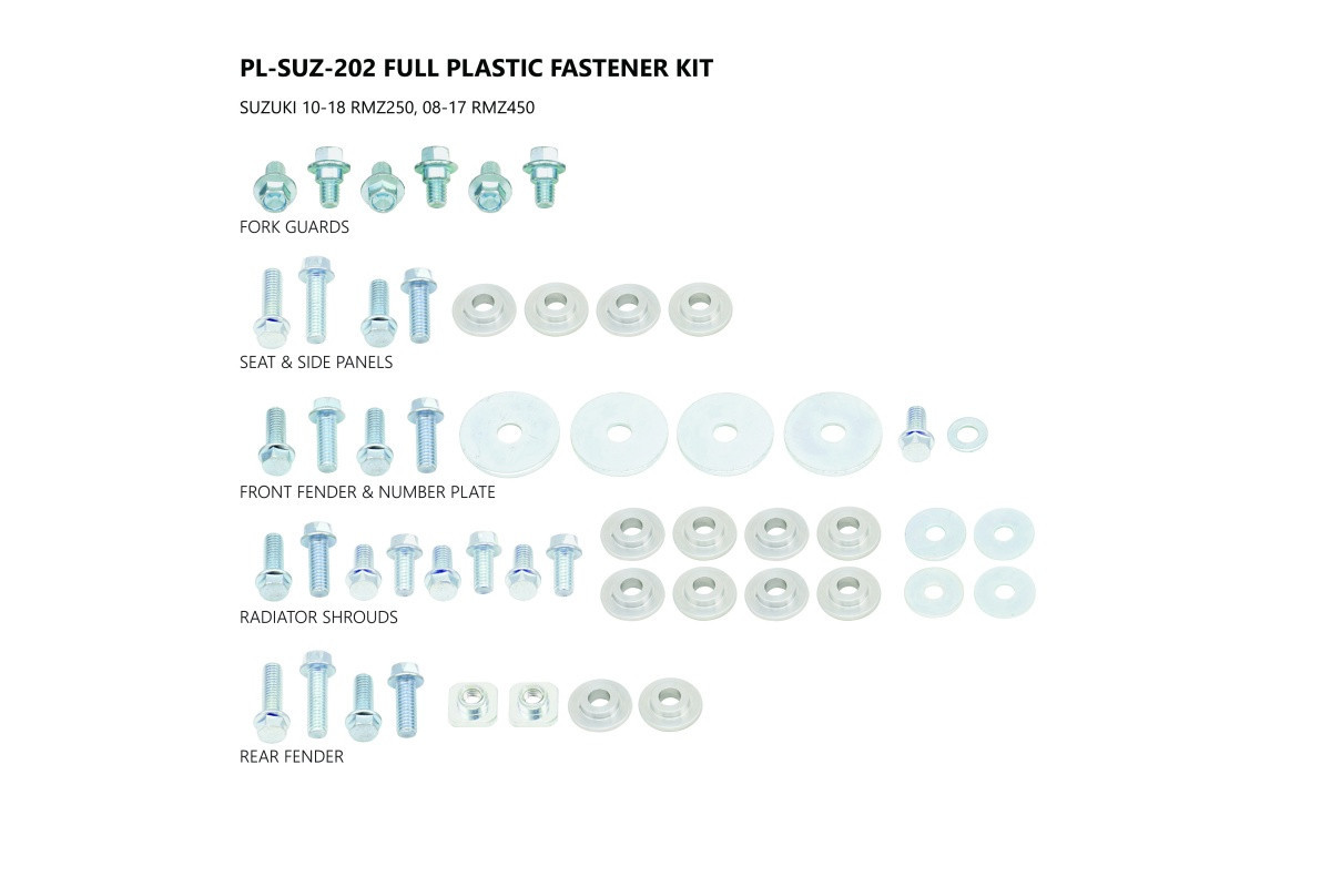 Kit viti per Suzuki RM-Z 250 (2010-18) - RM-Z 450 (2008-17)