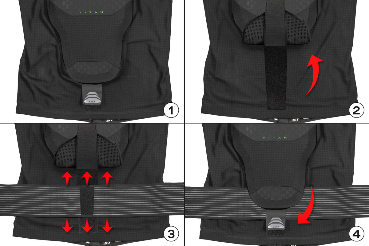 Pettorina Titan in tessuto elasticizzato con protezioni in TPE integrate - Ufo Plast BS13008